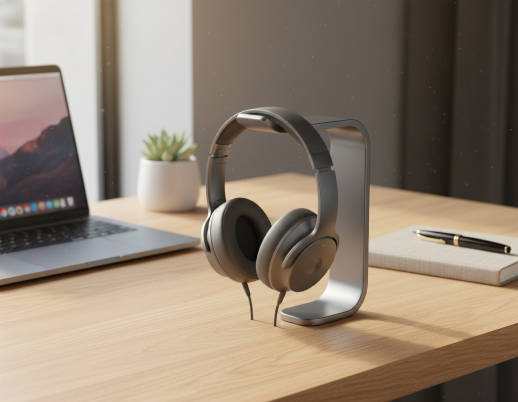 A Simple Headphone Hook Solved Constant Desk Clutter