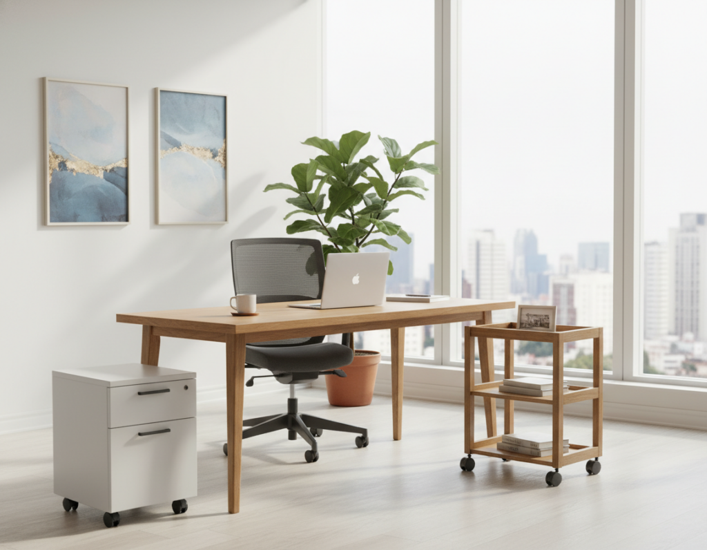 Rolling Furniture Helped Me Reorganize My Workspace Faster