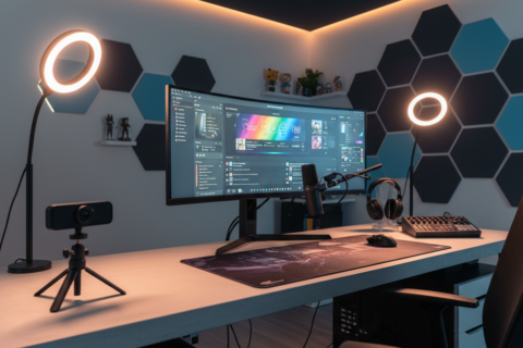 streaming desk layout